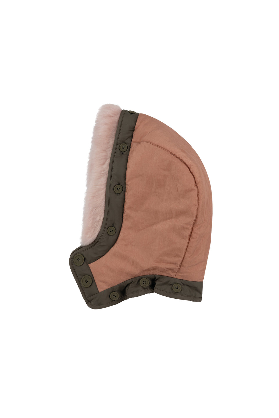 Quilt Hood Shearling Trim - Pale Pink / Pale Yellow (listing page thumbnail)