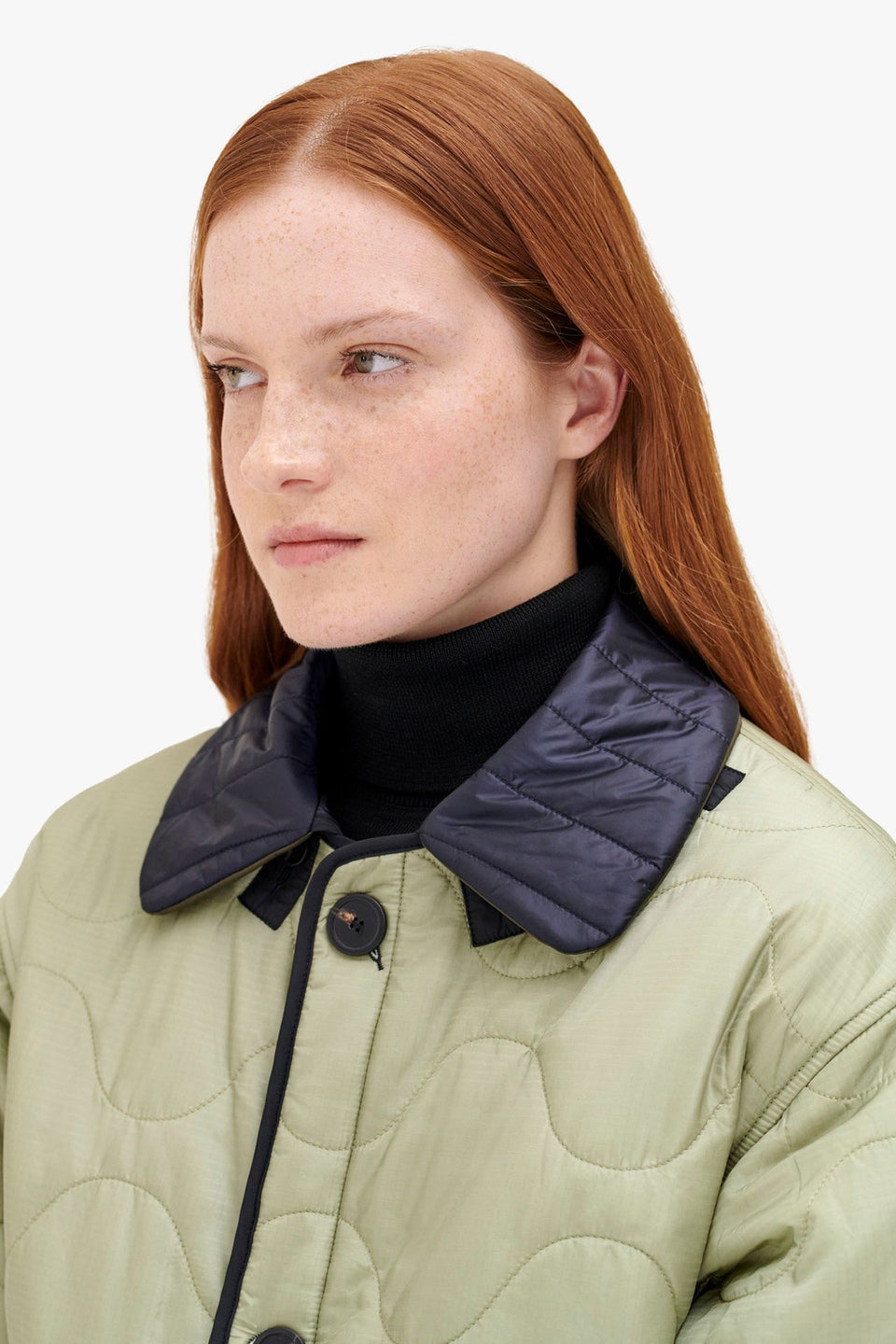 Quilted Collar - Navy / Olive (listing page thumbnail)