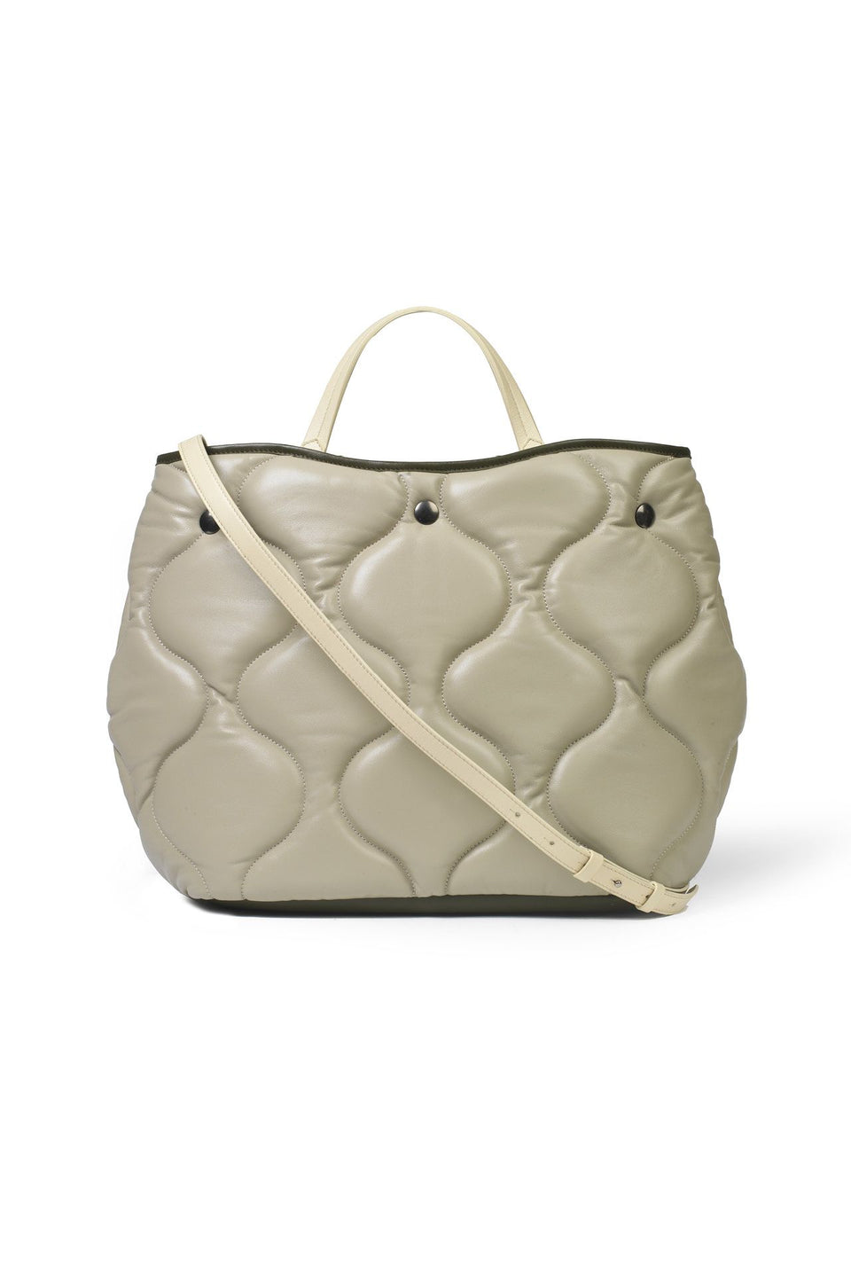 Quilted Leather Signature Bag - Stone (listing page thumbnail)