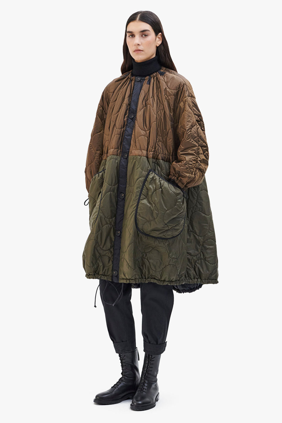 Quilted Parachute Parka - Bronze / Black (listing page thumbnail)
