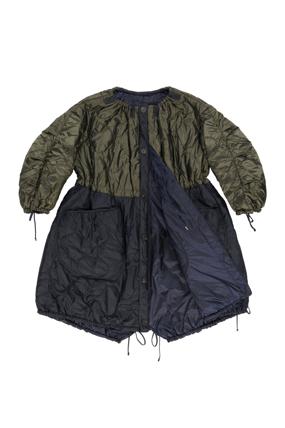 Quilted Parachute Parka - Dark Olive / Midnight (listing page thumbnail)