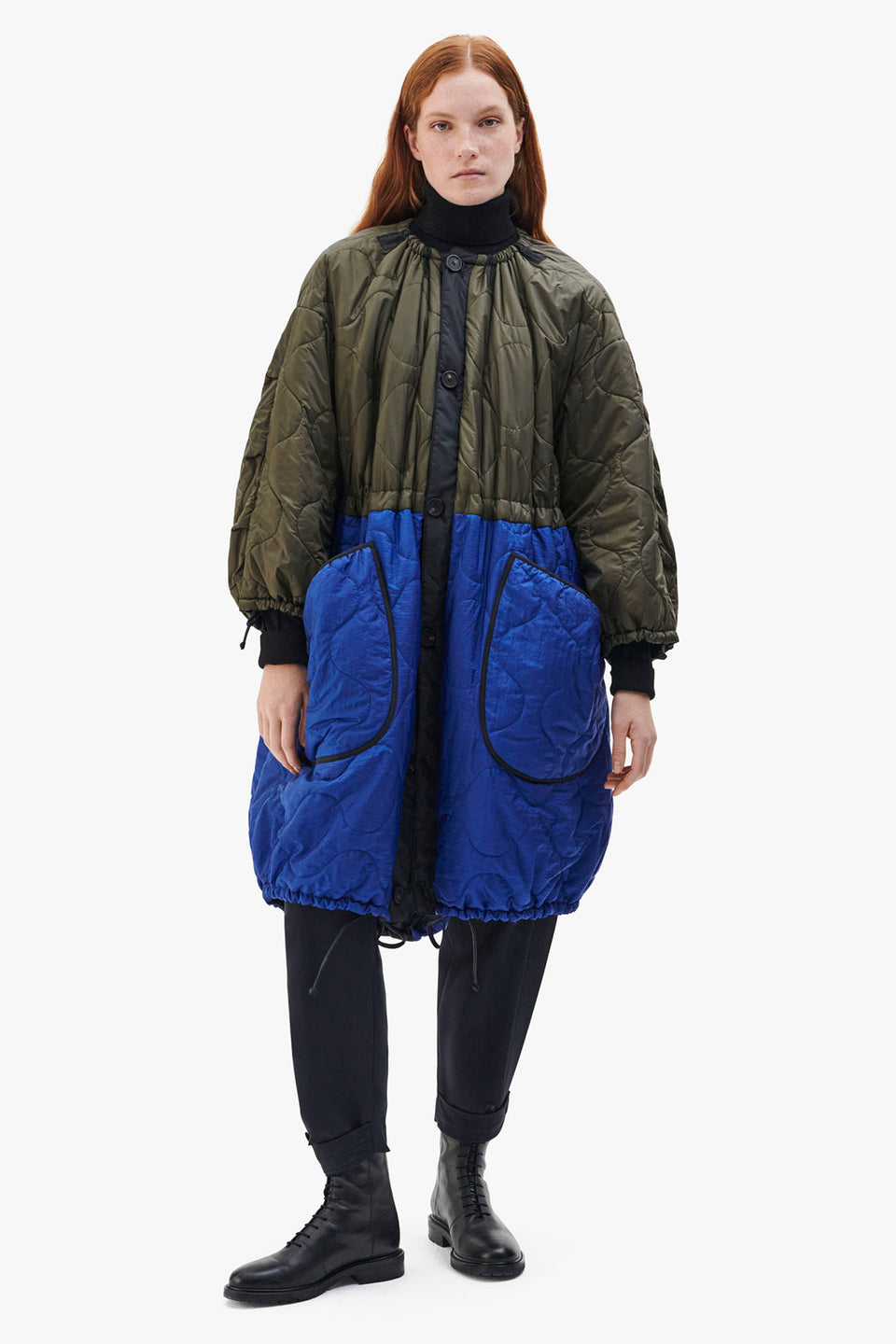 Quilted Parachute Parka - Olive / Midnight (listing page thumbnail)