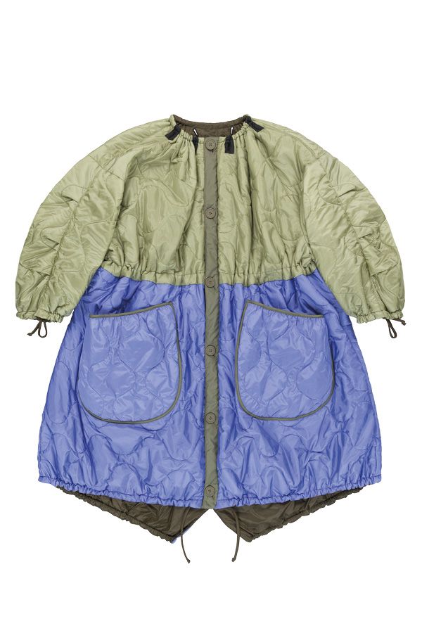 Quilted Parachute Parka - Pale Sage / Dark Olive (listing page thumbnail)