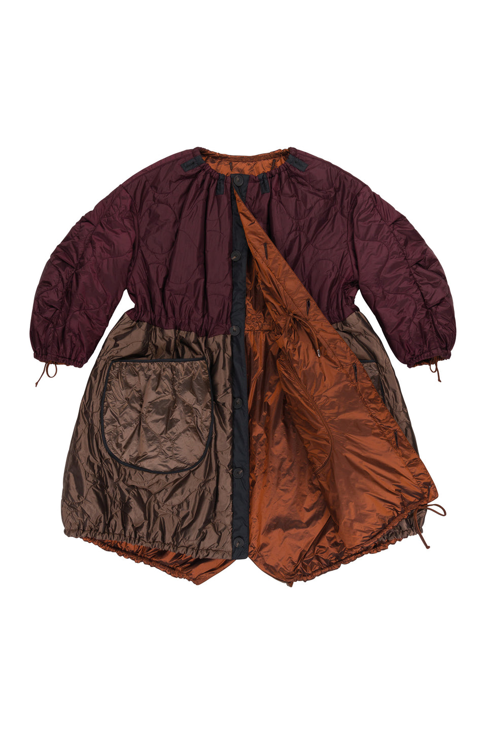 Quilted Parachute Parka - Wine / Amber (listing page thumbnail)