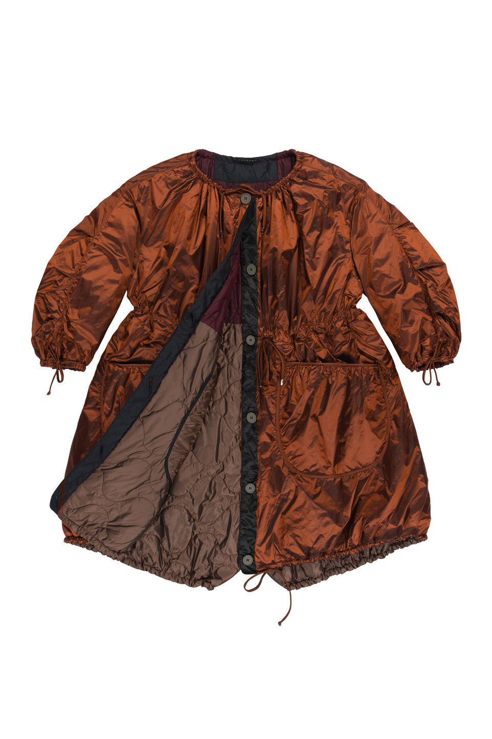 Quilted Parachute Parka - Wine / Amber (listing page thumbnail)