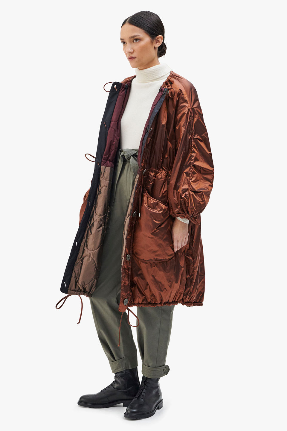 Parachute Quilt Parka - Wine / Amber (listing page thumbnail)