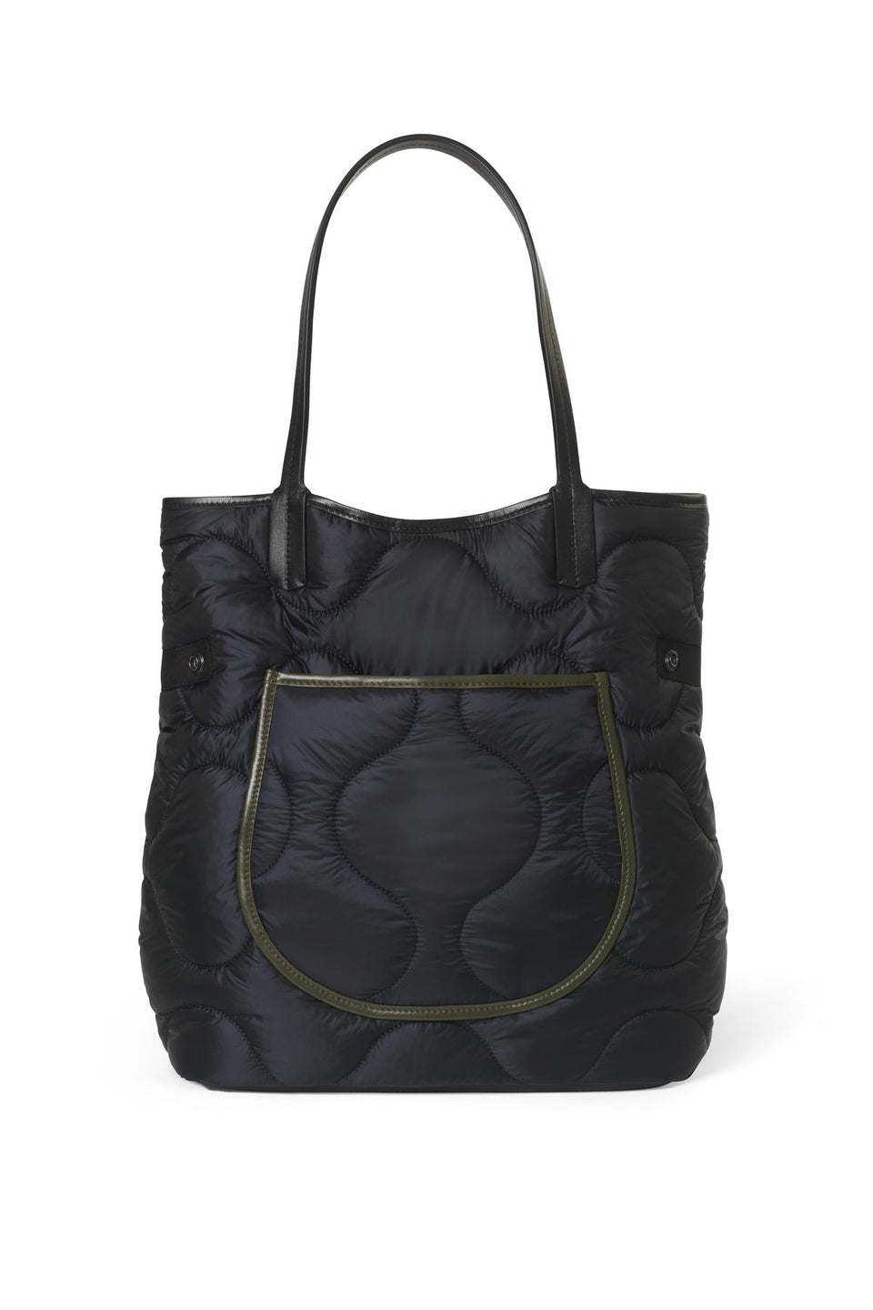Quilted Signature Tote - Black / Dark Olive (listing page thumbnail)