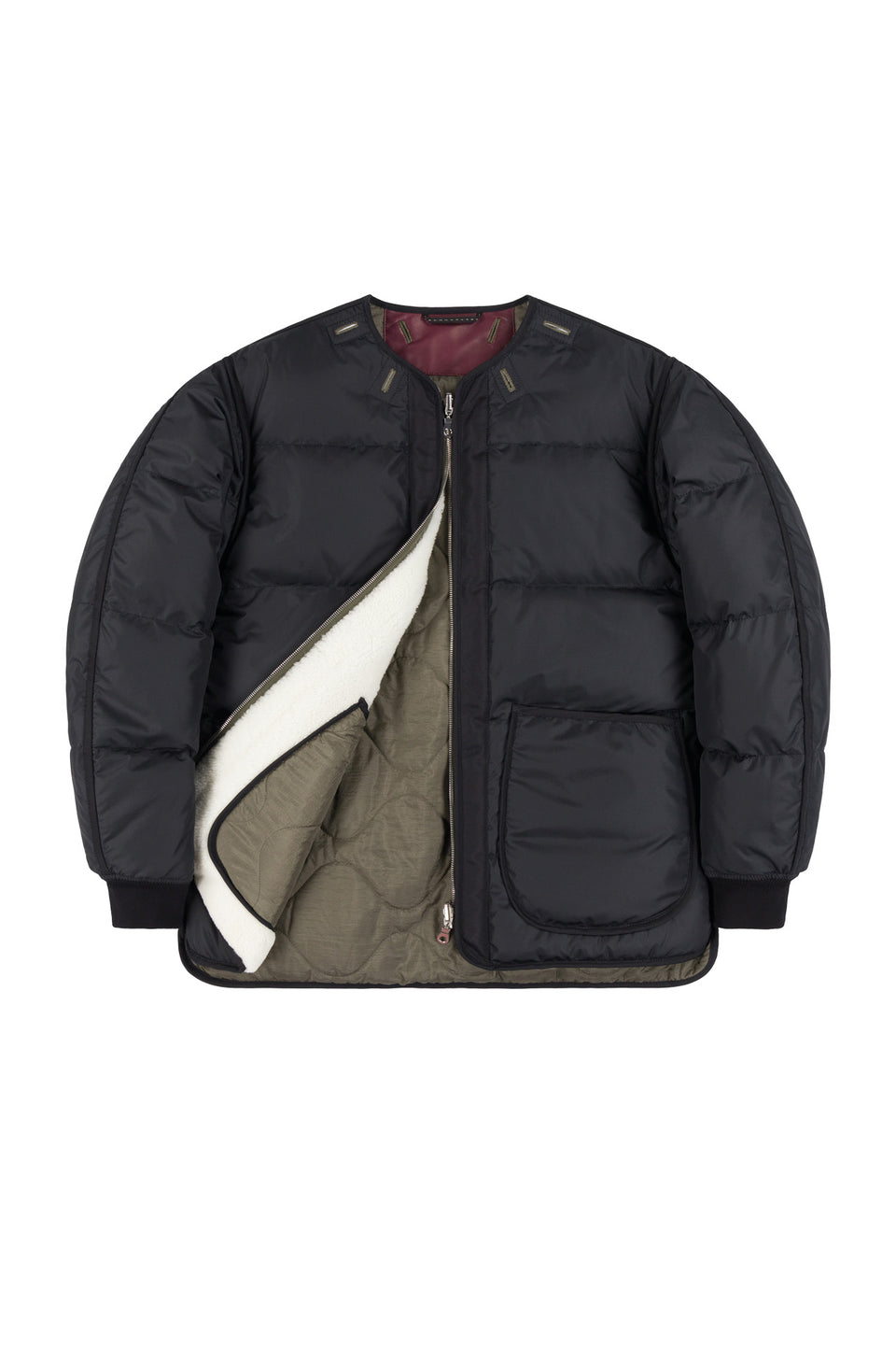 Shareable Down Jacket - Black / Dark Olive (listing page thumbnail)