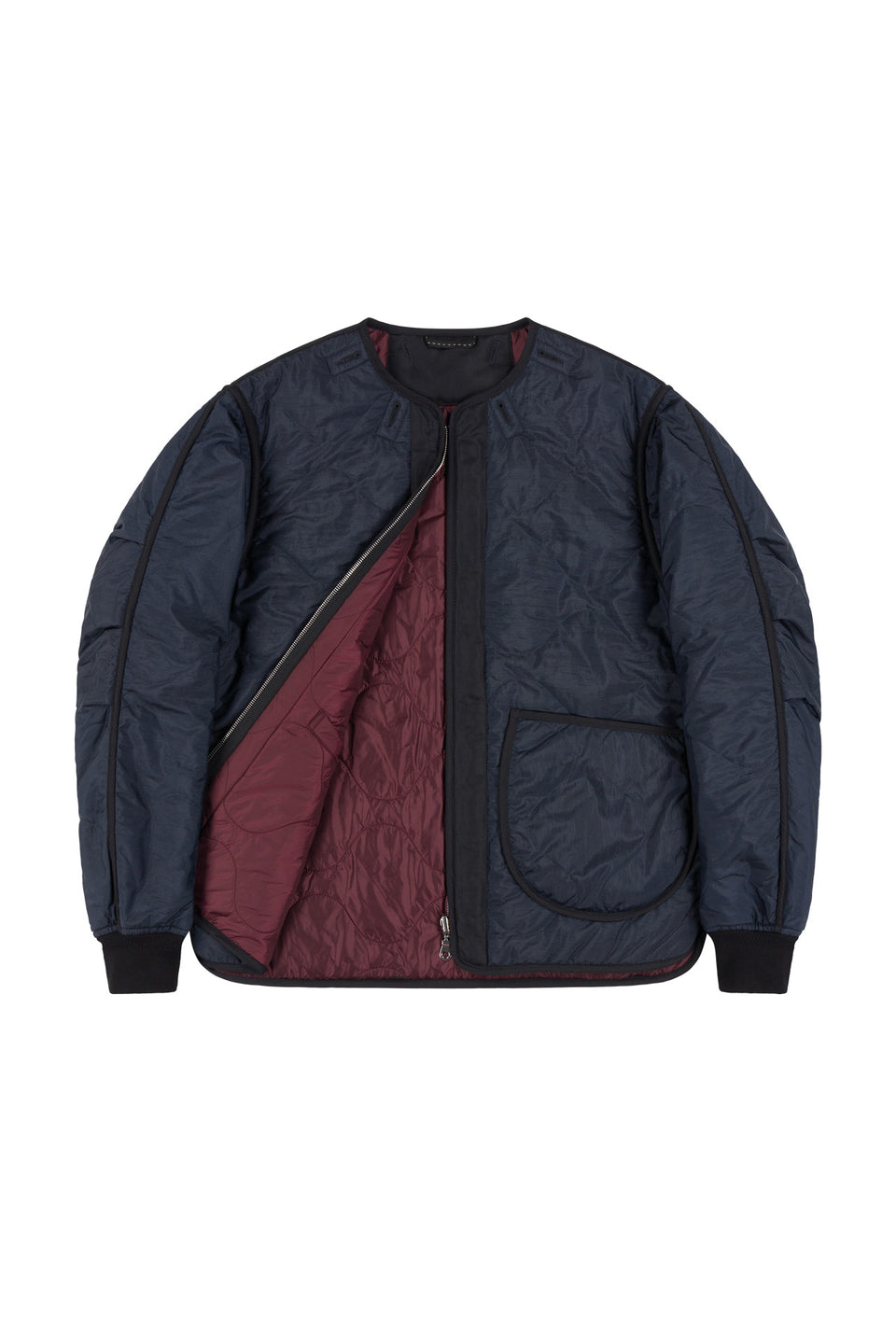 Shareable Quilt Jacket - Navy / Wine (listing page thumbnail)
