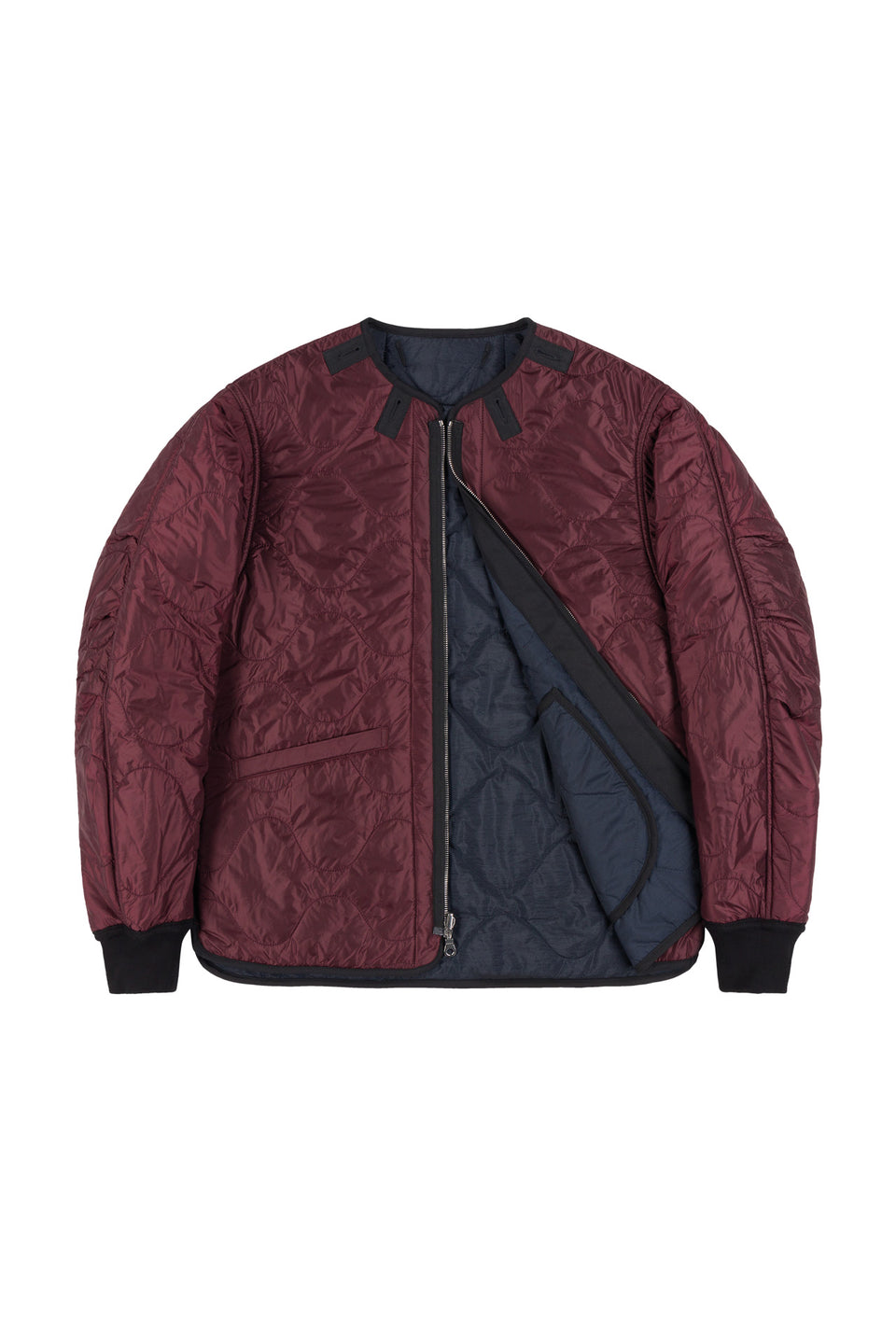 Shareable Quilt Jacket - Navy / Wine (listing page thumbnail)