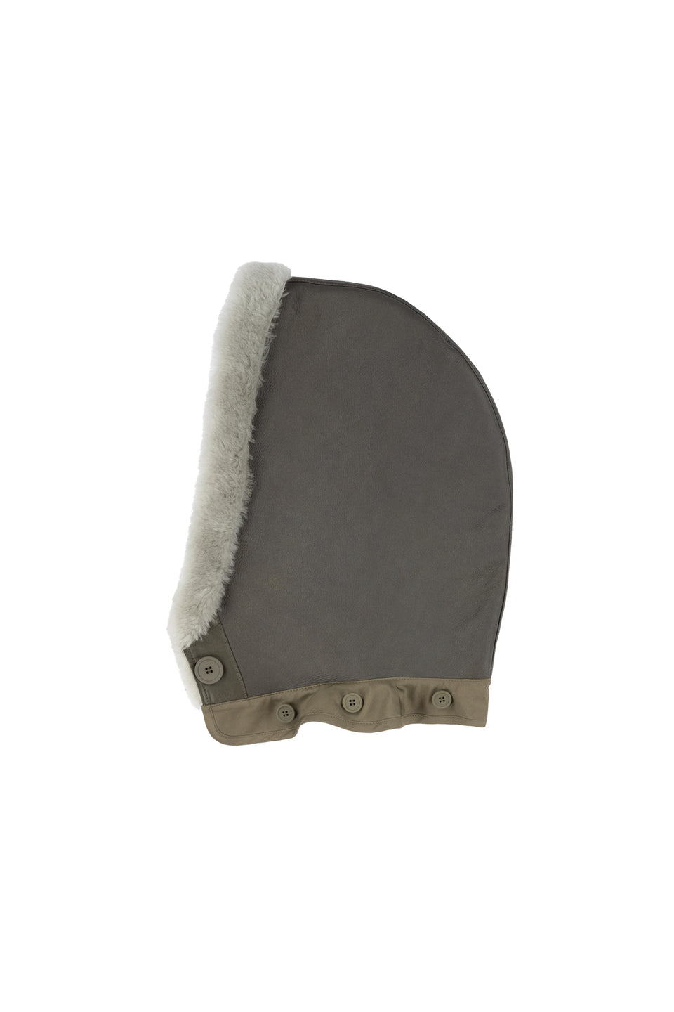 Shearling Close Fit Hood - Dark Olive / Pale Jade (listing page thumbnail)