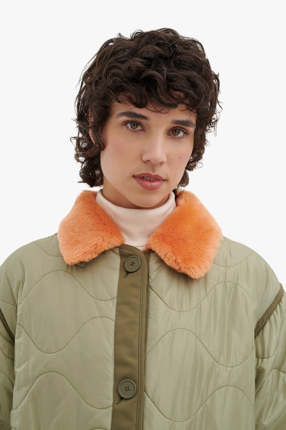 Shearling Collar - Bright Orange (listing page thumbnail)