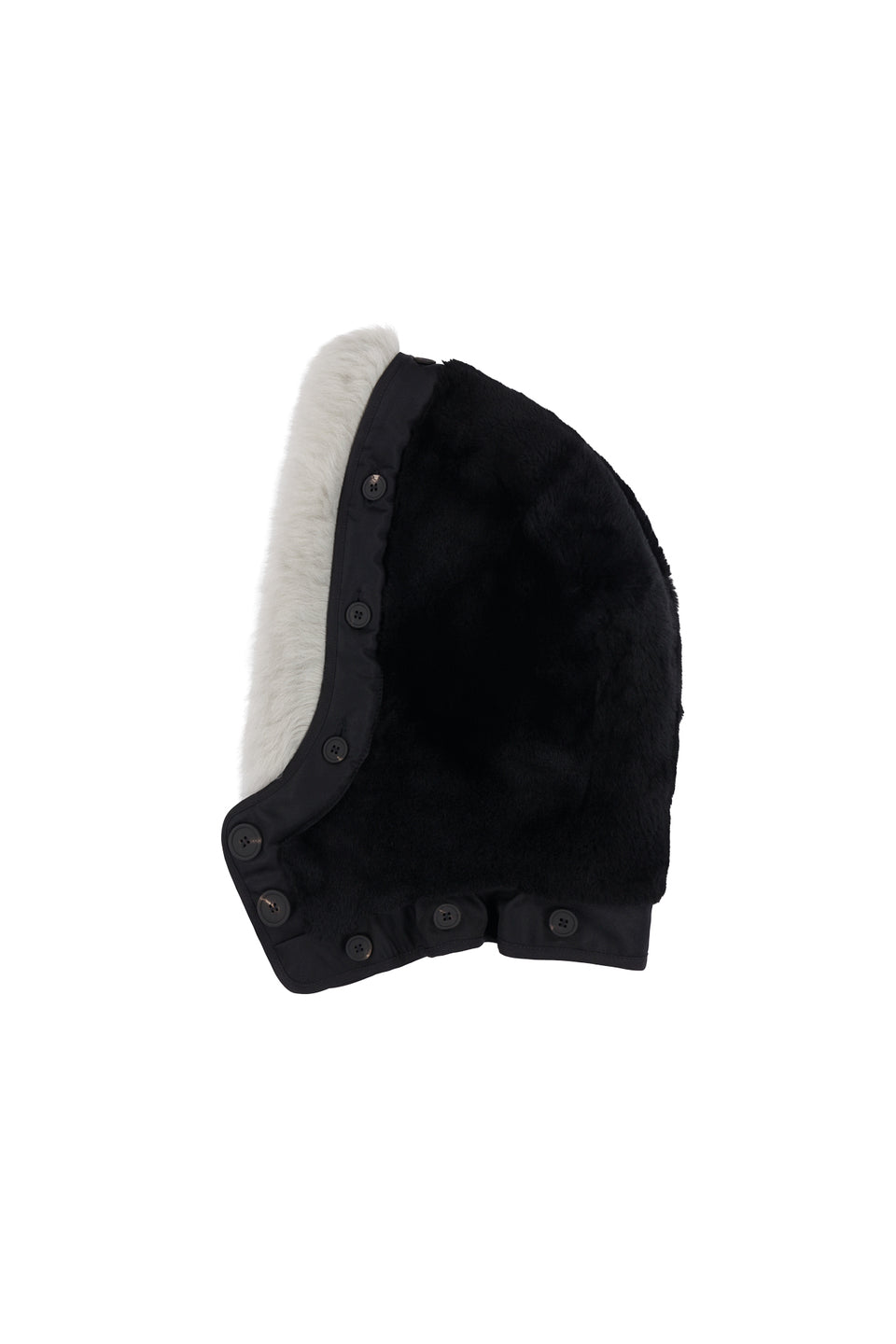 Shearling Quilt Hood - Black / Anthracite (listing page thumbnail)