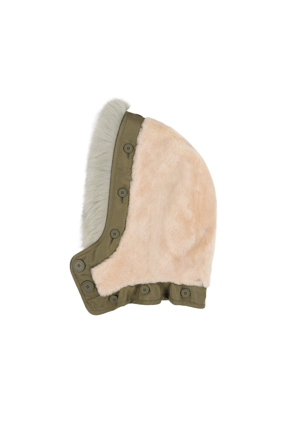 Shearling Quilt Hood - Blush / Burnt Orange (listing page thumbnail)