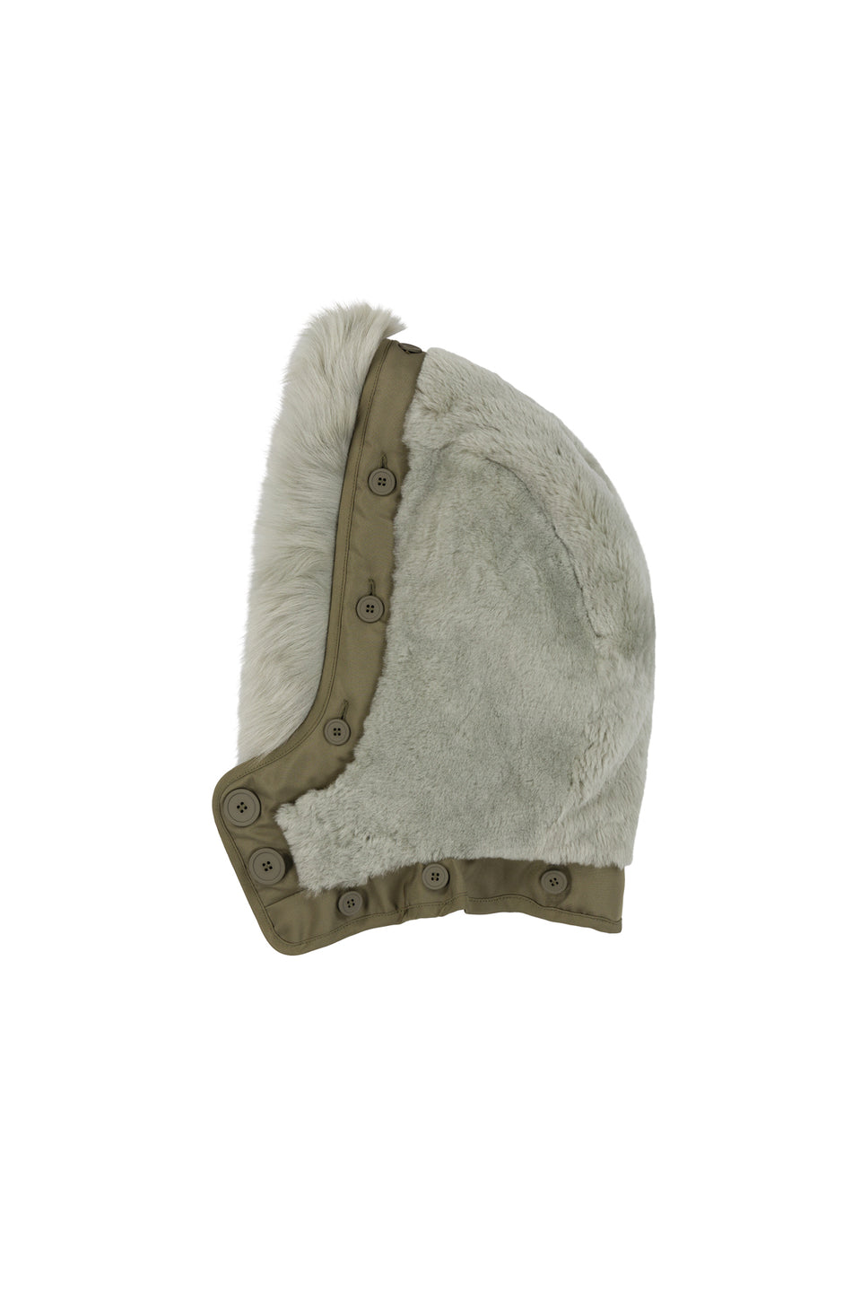 Shearling Quilt Hood - Pale Jade / Pale Sage (listing page thumbnail)