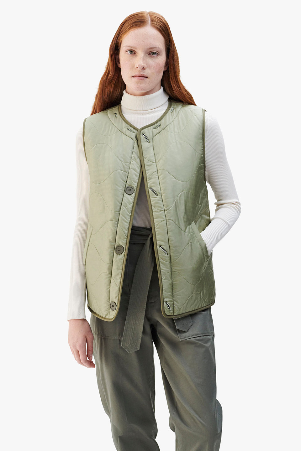 Shearling Quilt Liner - Pale Jade / Pale Sage (listing page thumbnail)