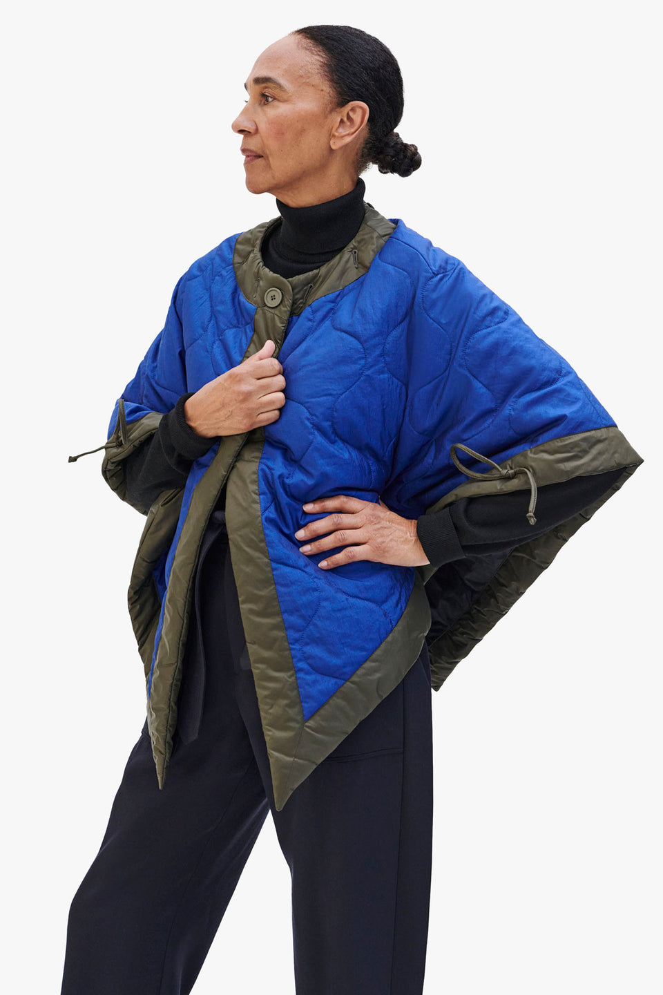 Signature Quilt Cape - Cobalt / Midnight (listing page thumbnail)