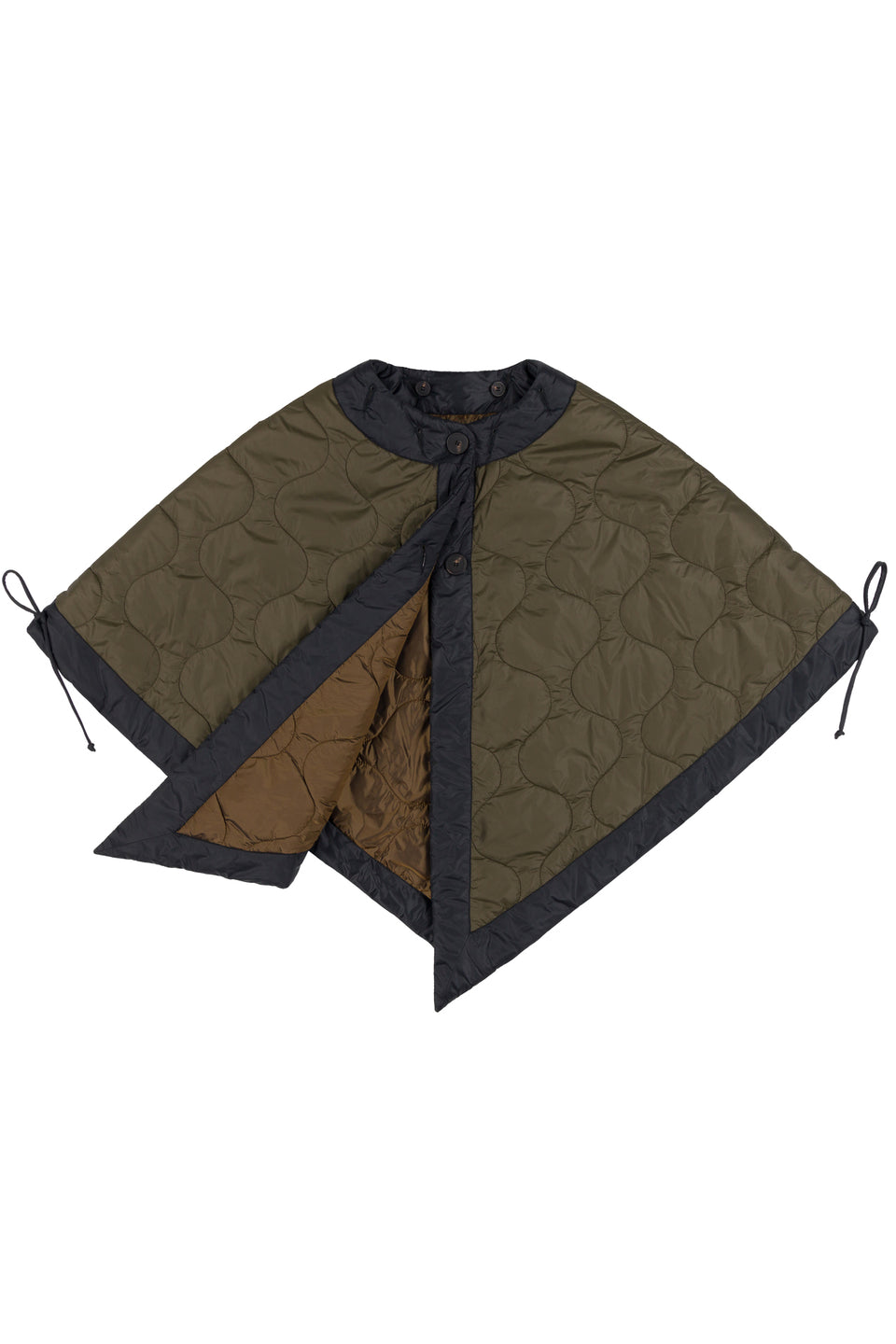 Signature Quilt Cape - Dark Olive / Bronze (listing page thumbnail)