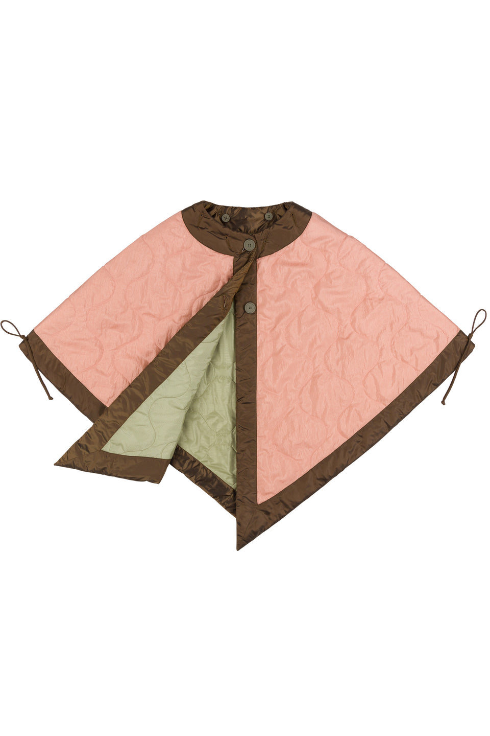 Signature Quilt Cape - Pale Pink / Pale Sage (listing page thumbnail)