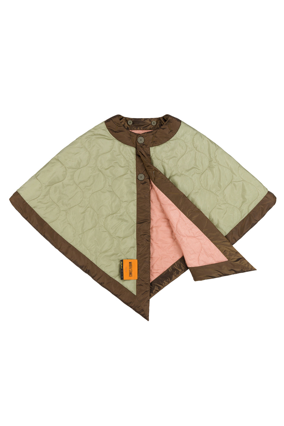 Signature Quilt Cape - Pale Pink / Pale Sage (listing page thumbnail)