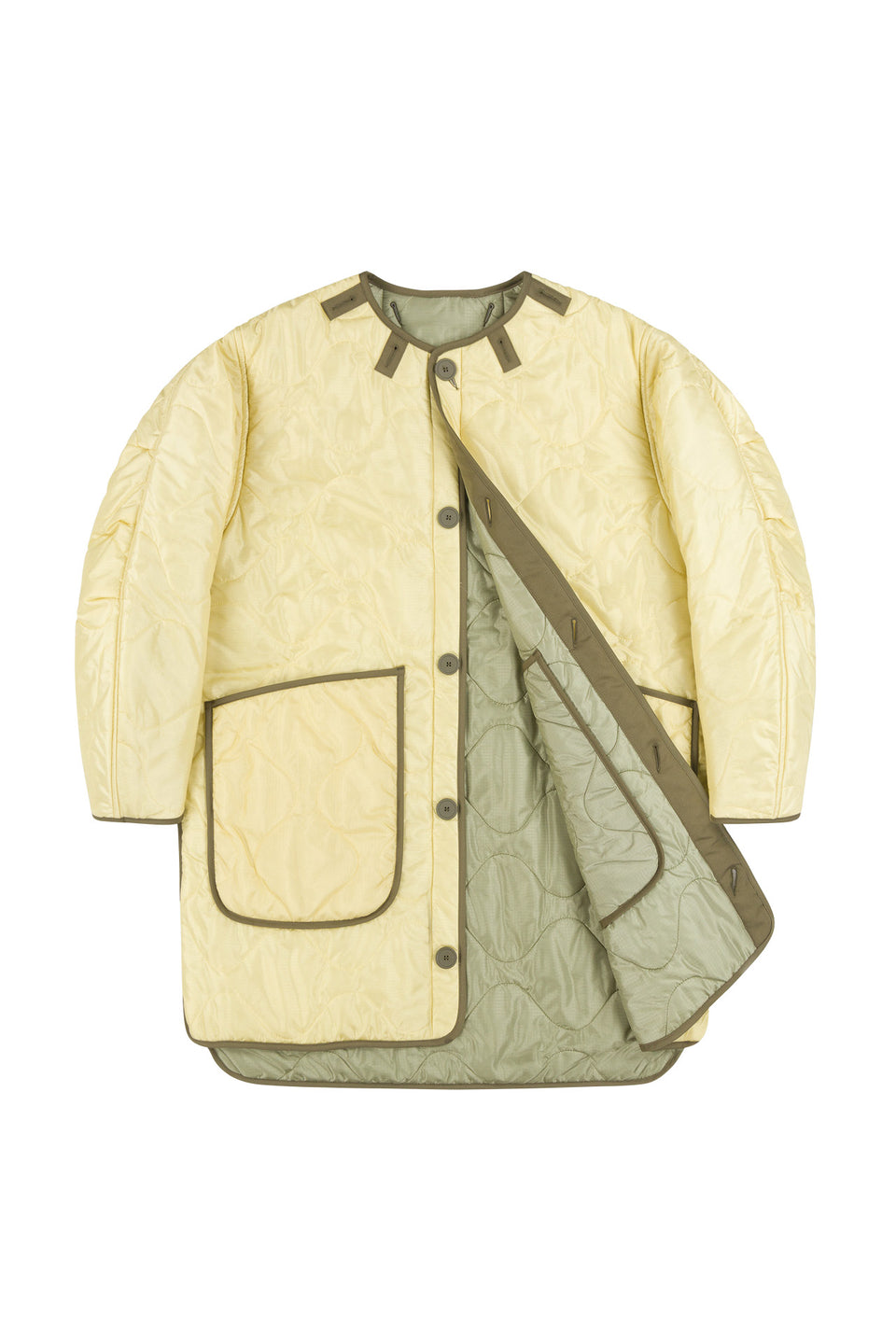 Signature Quilt Jacket - Pale Sage / Pale Yellow (listing page thumbnail)