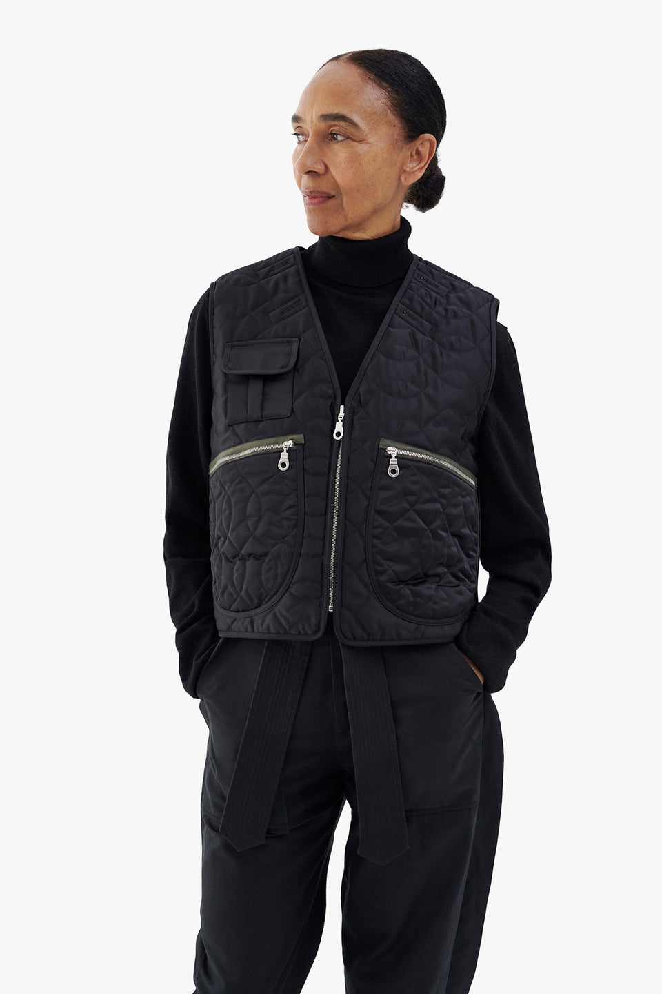 Utility Quilt Vest - Black / Anthracite (listing page thumbnail)