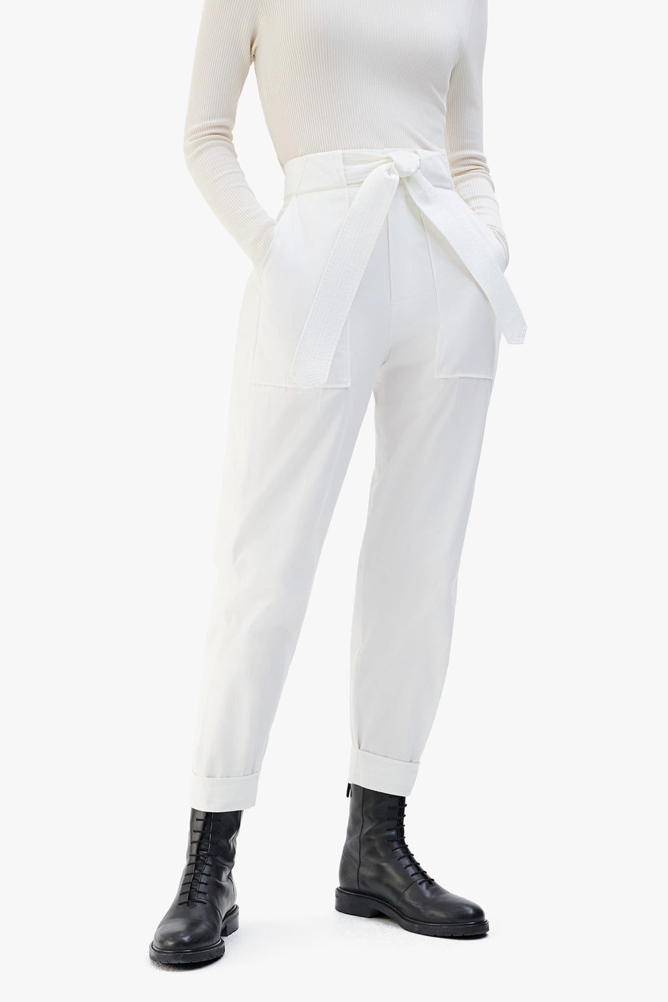 Utility Tapered Trouser - White (listing page thumbnail)