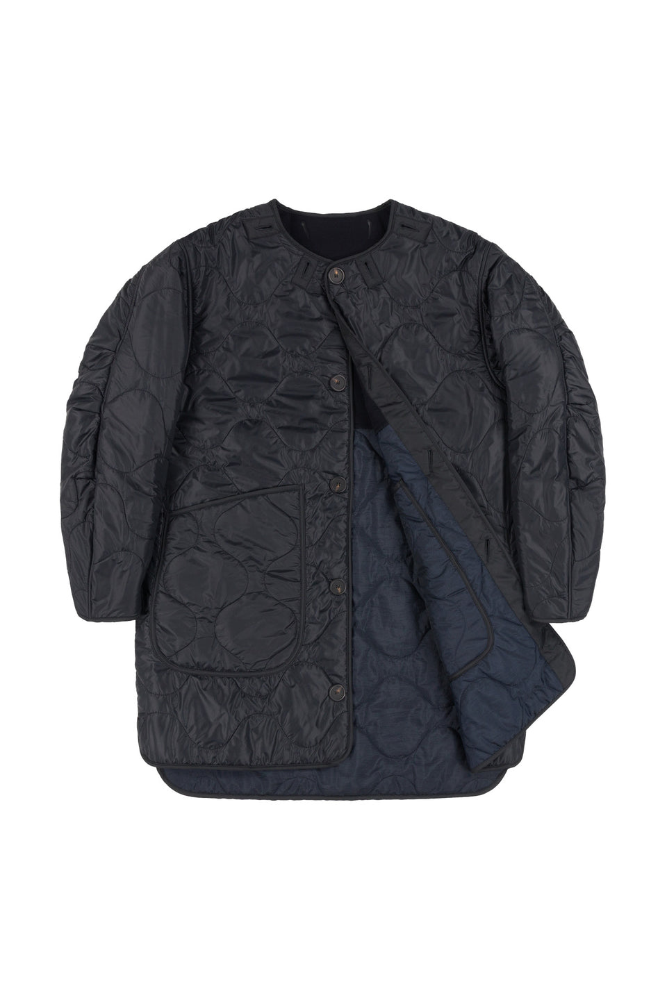 Wool Quilt Jacket - Navy / Black (listing page thumbnail)