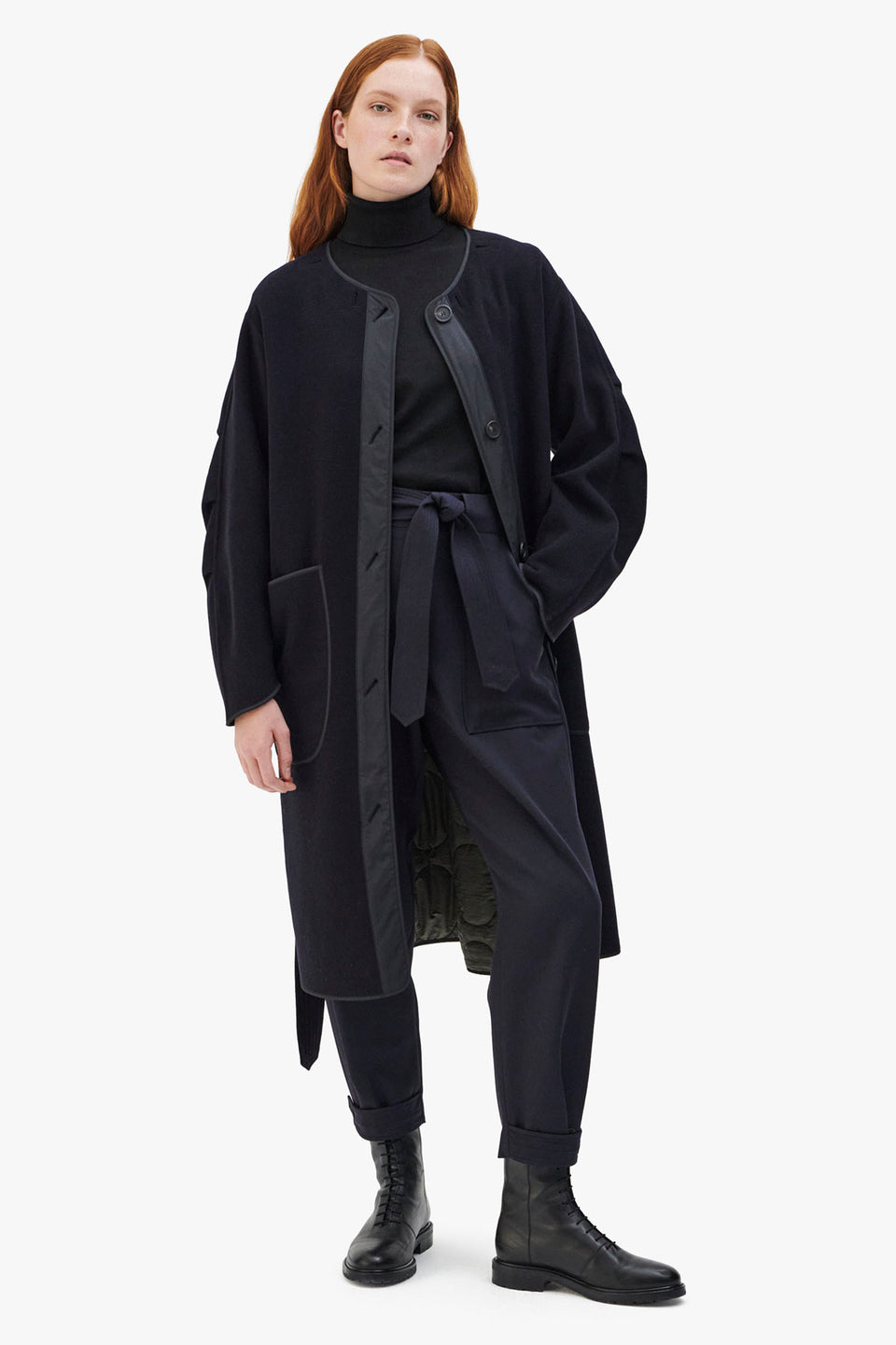 Wool Quilt Parka - Navy / Black (listing page thumbnail)