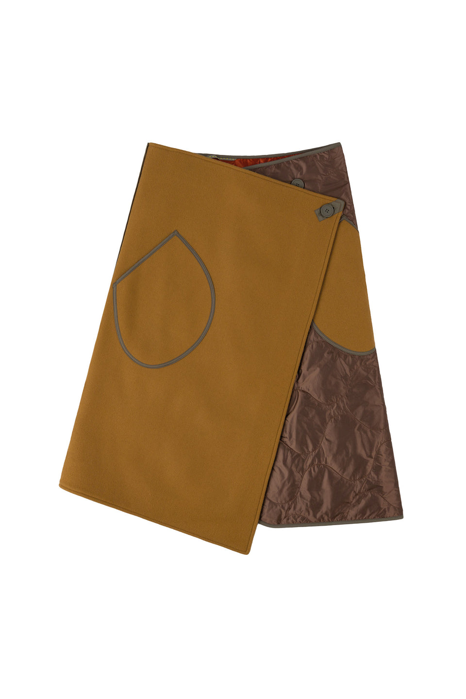 Wool Quilt Skirt - Camel / Amber (listing page thumbnail)