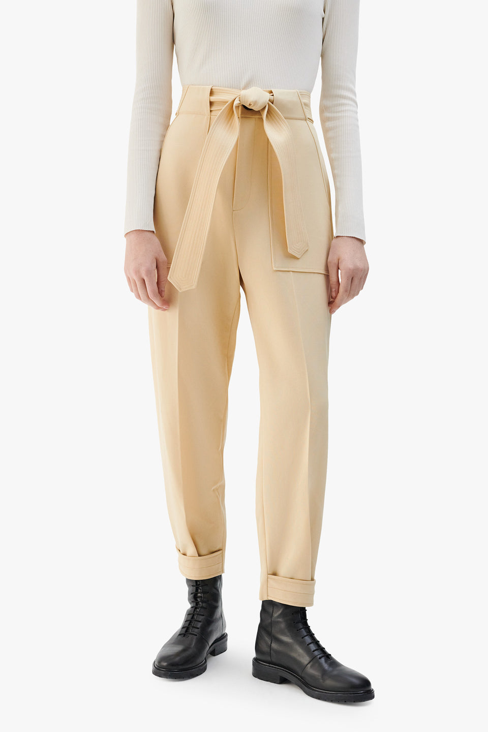 Wool Tapered Trouser - Soft Sand (listing page thumbnail)