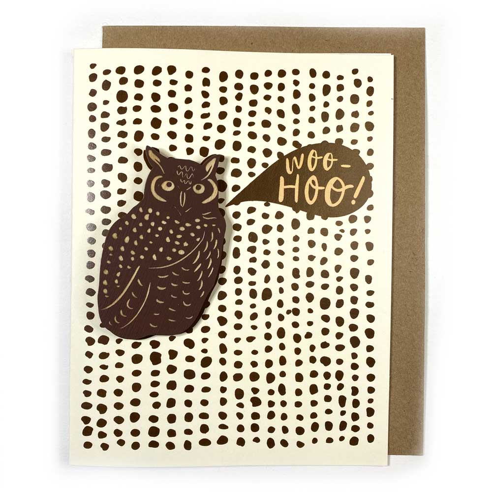 Woo Hoo - Owl Magnet w/Card