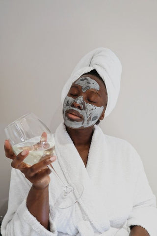 Black woman selfcare sunday facial routine