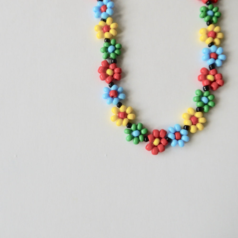 〻・〻 beads flower choker necklace 〻・〻-