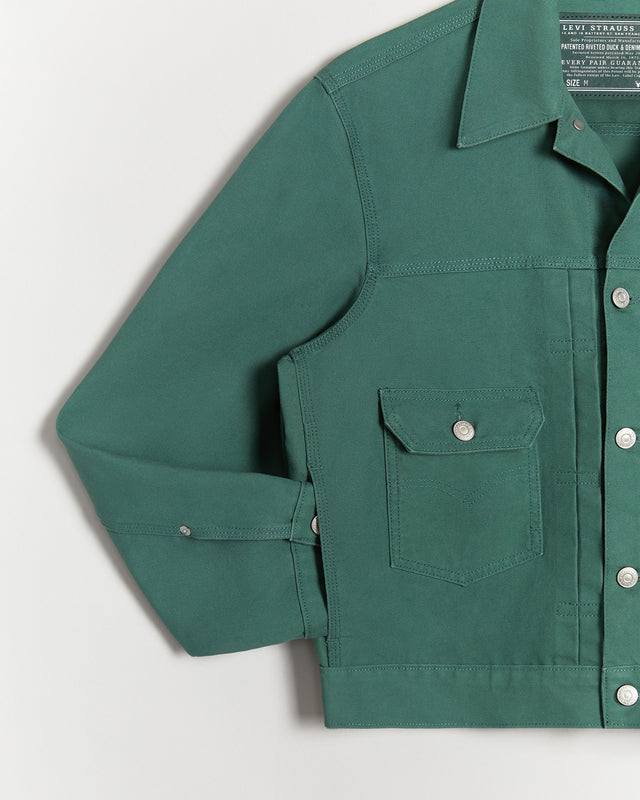 RCI x Levi's Duck Canvas Type II Trucker Jacket in Forest Green – REESE  COOPER®