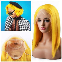 yellow bob wig