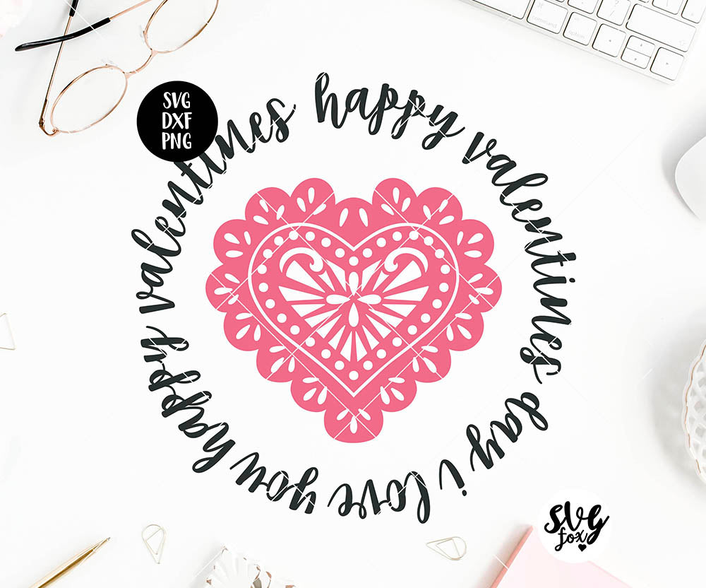 Download Happy Valentine S Day Lace Heart Circle Word Art Svg Bundles Co