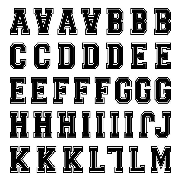 Varsity Small Black Letter Kit (Two Sheets) – iD4Gear