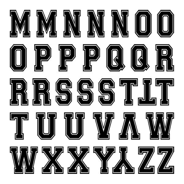 Varsity Small Black Letter Kit (Two Sheets) – iD4Gear