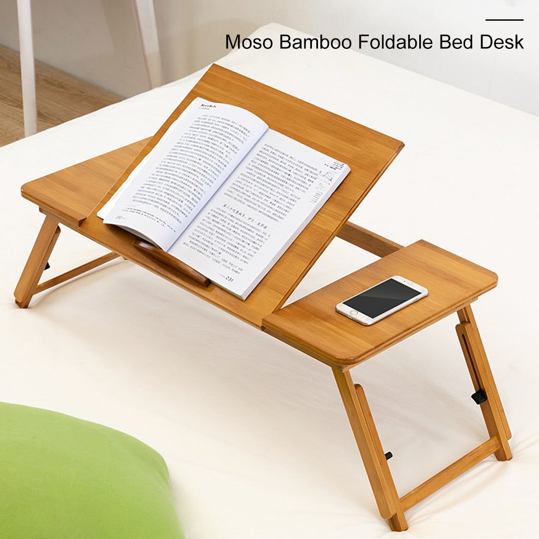 Moso Bamboo Foldable Bed Desk Viellax