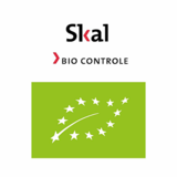logo van Skal bio controle met groen vlaggetje
