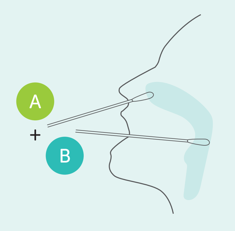 核酸檢測鼻腔咽喉合併拭子採樣