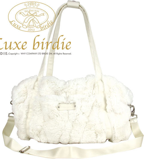 犬のキャリーバッグ Luxe birdie レースメッシュキャリー ホワイト