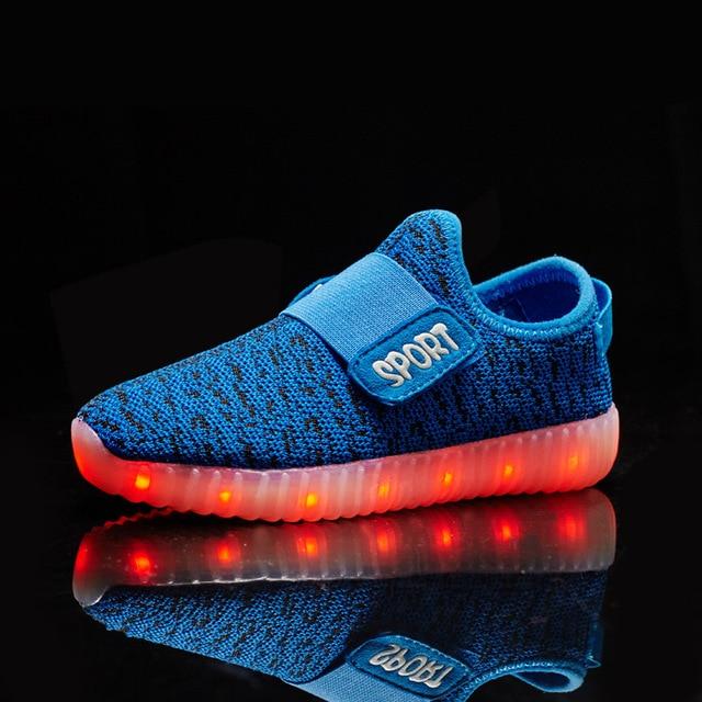 Zapatillas de velcro con luz Led Recargables Planet