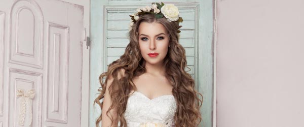 accessoire de cheveux de mariage cheveux long