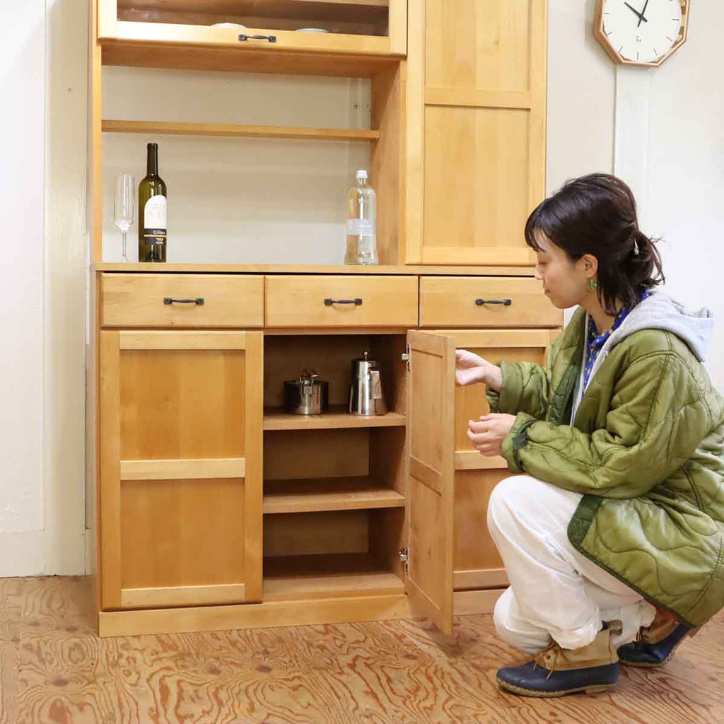 KEYUCA/ケユカ】食器棚 キッチンボード フローラ - キッチン収納
