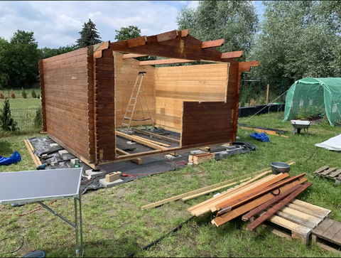 Anleitung - Gartenhaus auf Stelzlager aufbauen