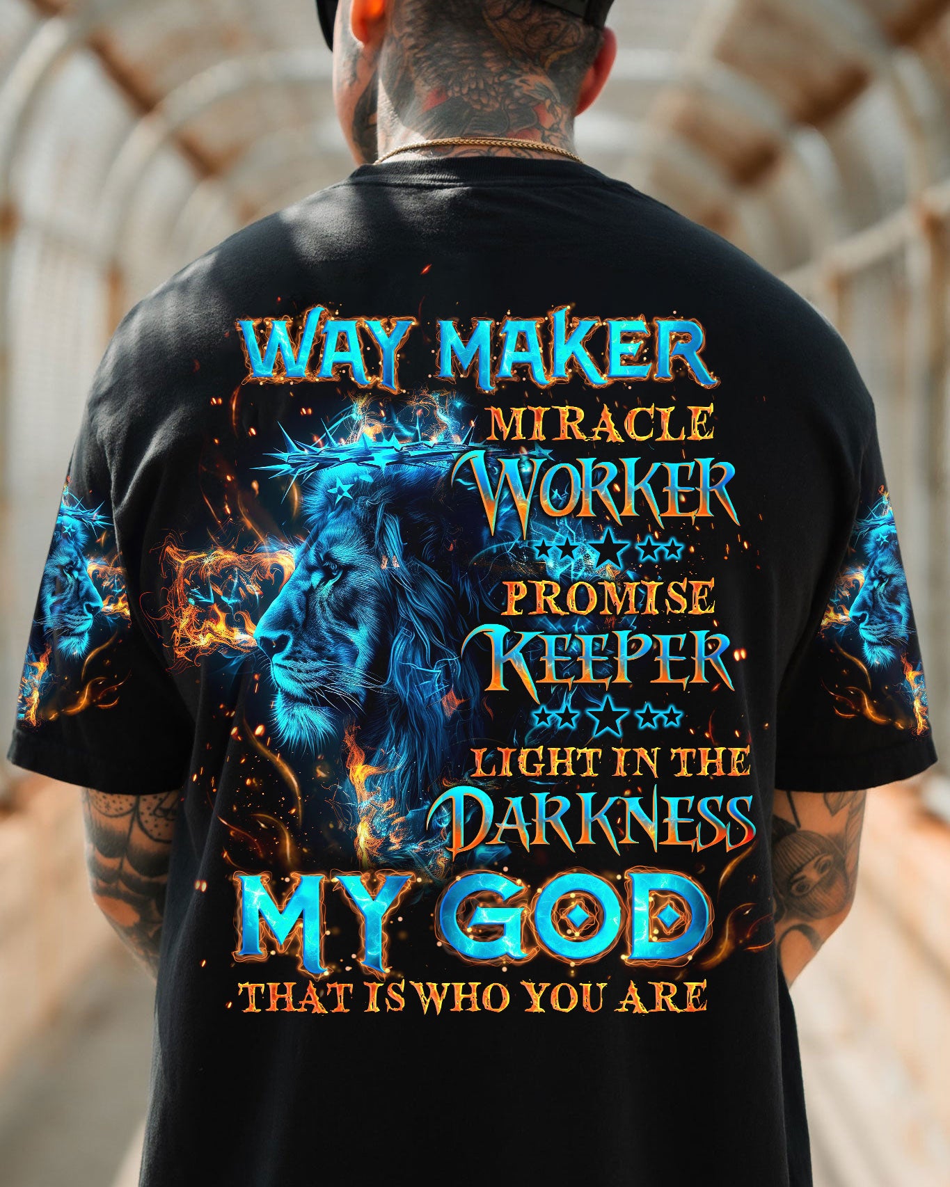 Way Maker Miracle Worker Cross Lion Men's All Over Print Shirt - Tlno1504244