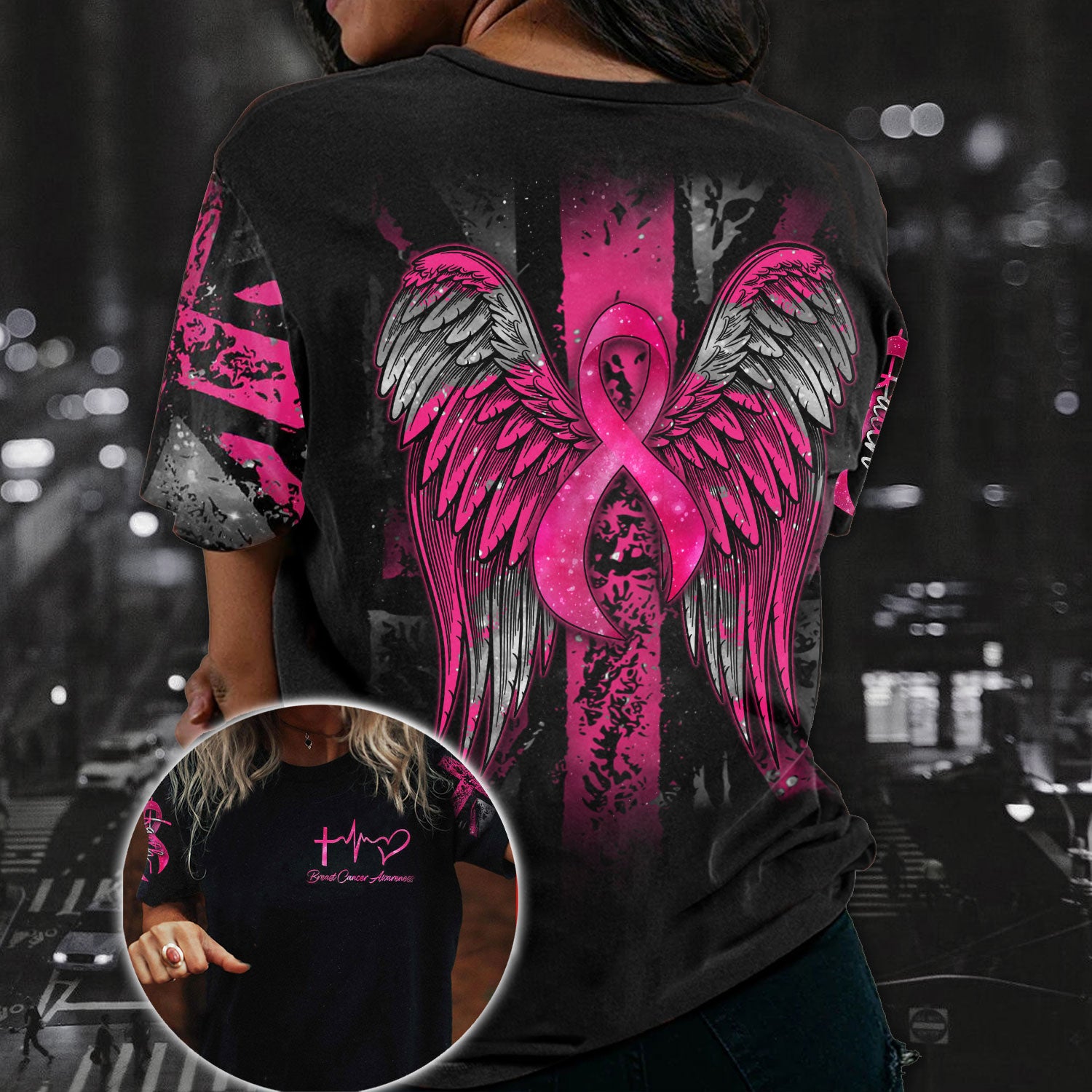 Breast Cancer Awareness Wing All Over Print - Lath1109215ki