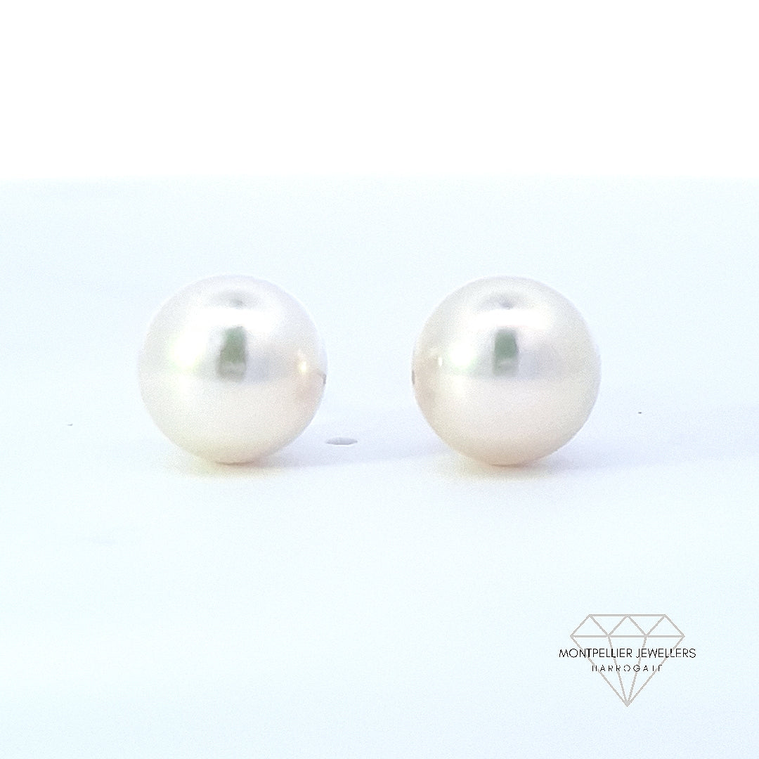 Gorgeous AAAA 12-13mm Real natural south sea gold round pearl earrings 18k  Gold | eBay